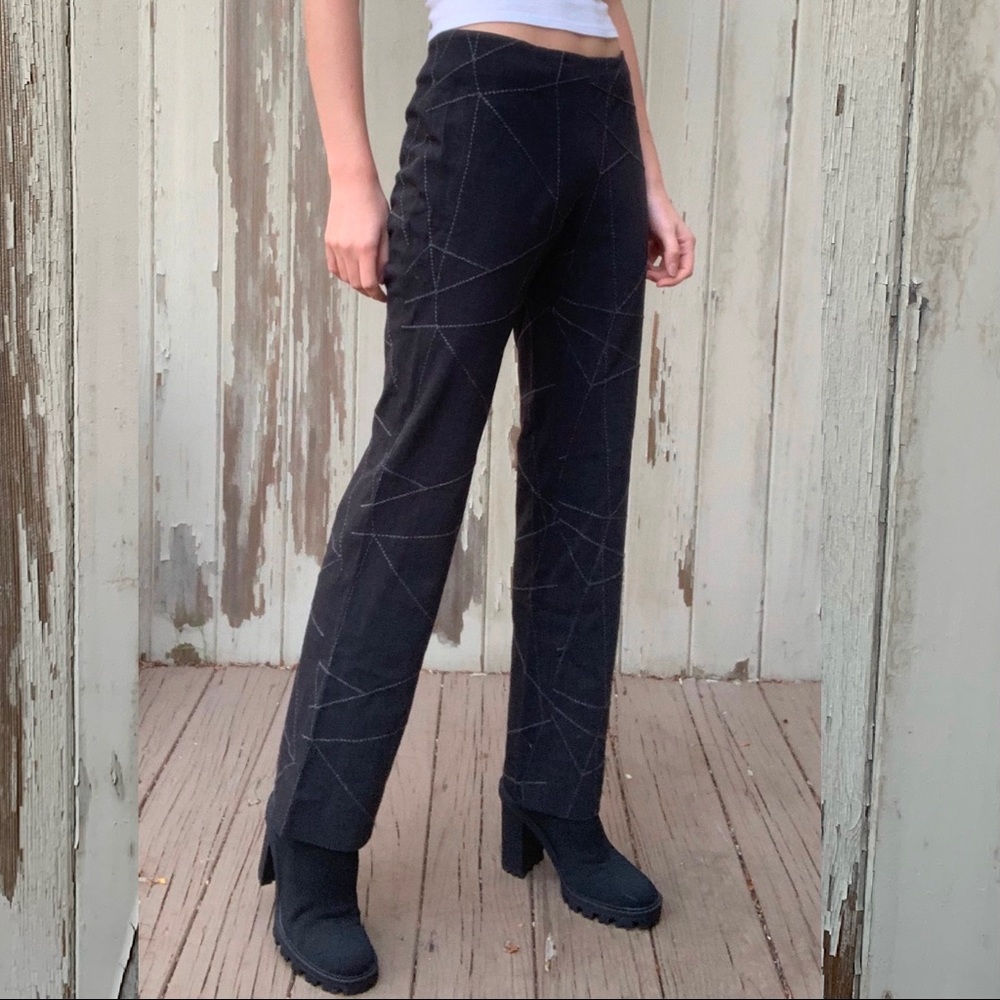 Versus by Versace Stitching Straight Leg Pants